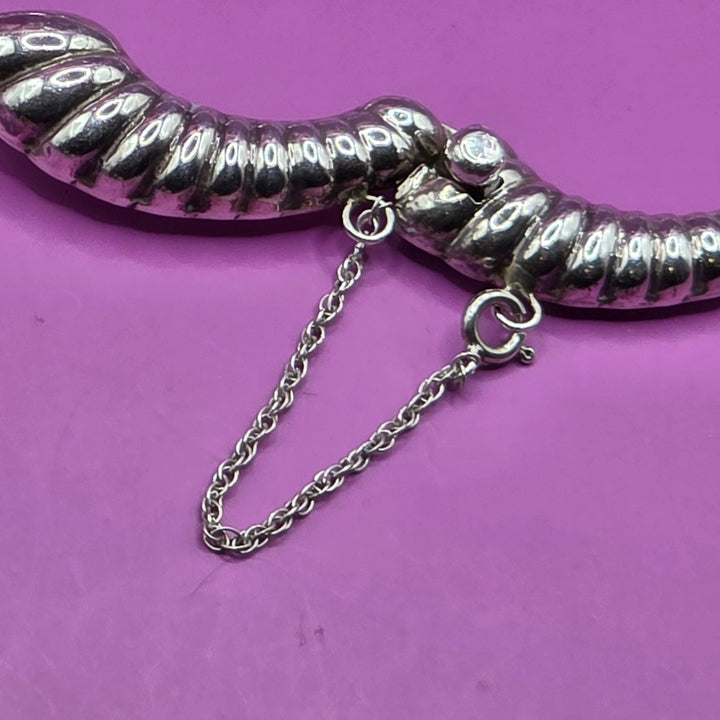 Vintage Sterling Silver Graduated Segmented Choker