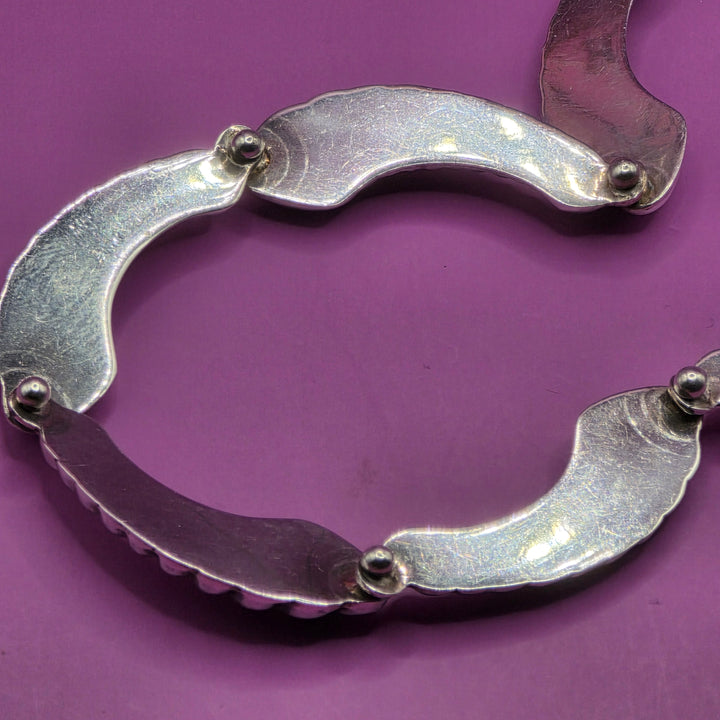 Vintage Sterling Silver Graduated Segmented Choker