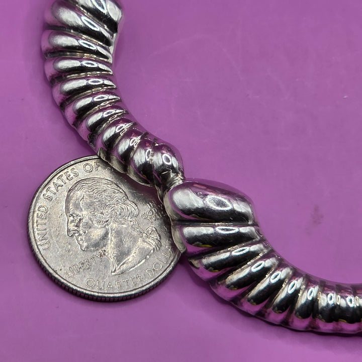 Vintage Sterling Silver Graduated Segmented Choker