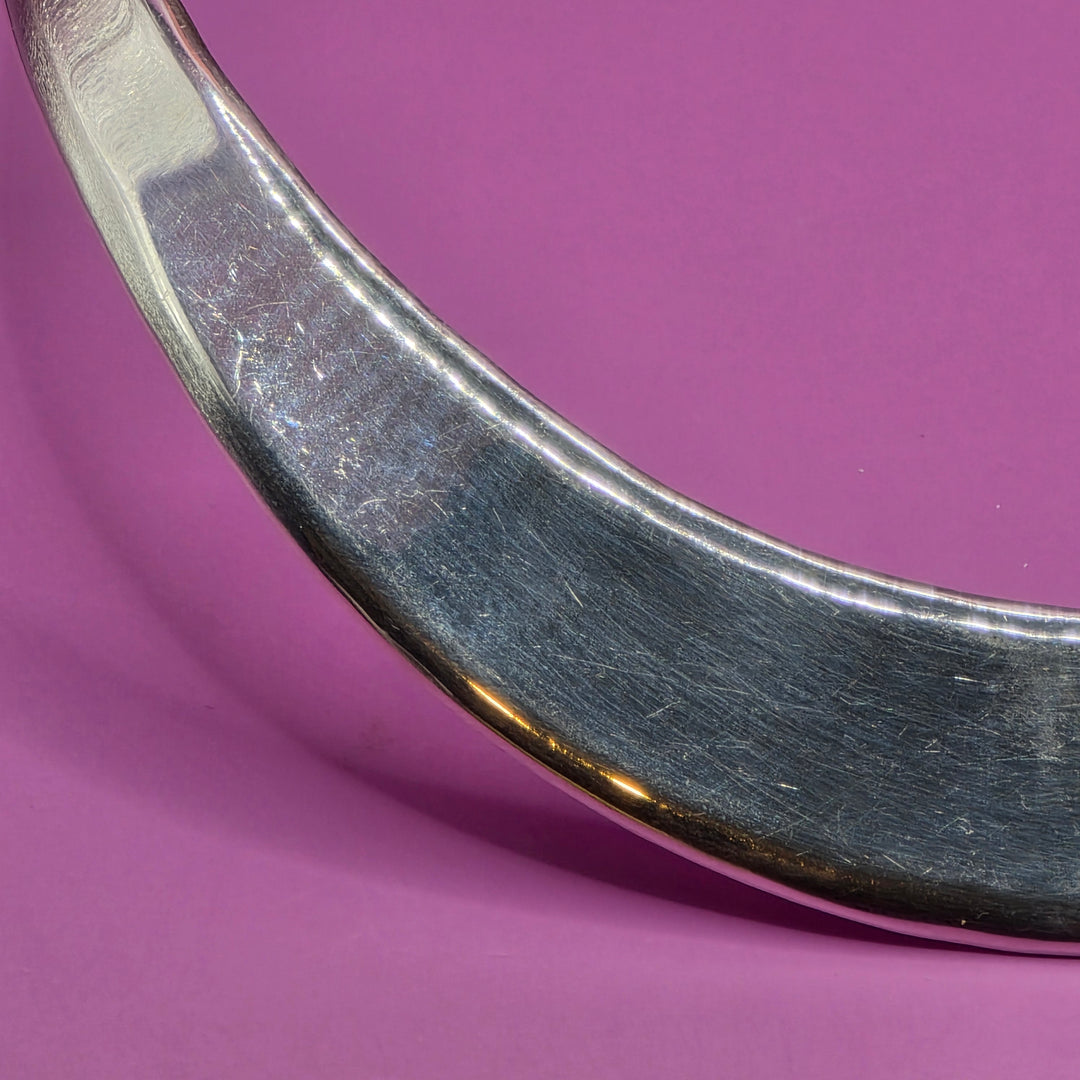 Classic Sterling Silver Modernist U Collar Necklace