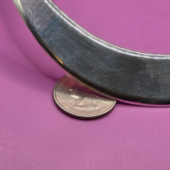 Classic Sterling Silver Modernist U Collar Necklace