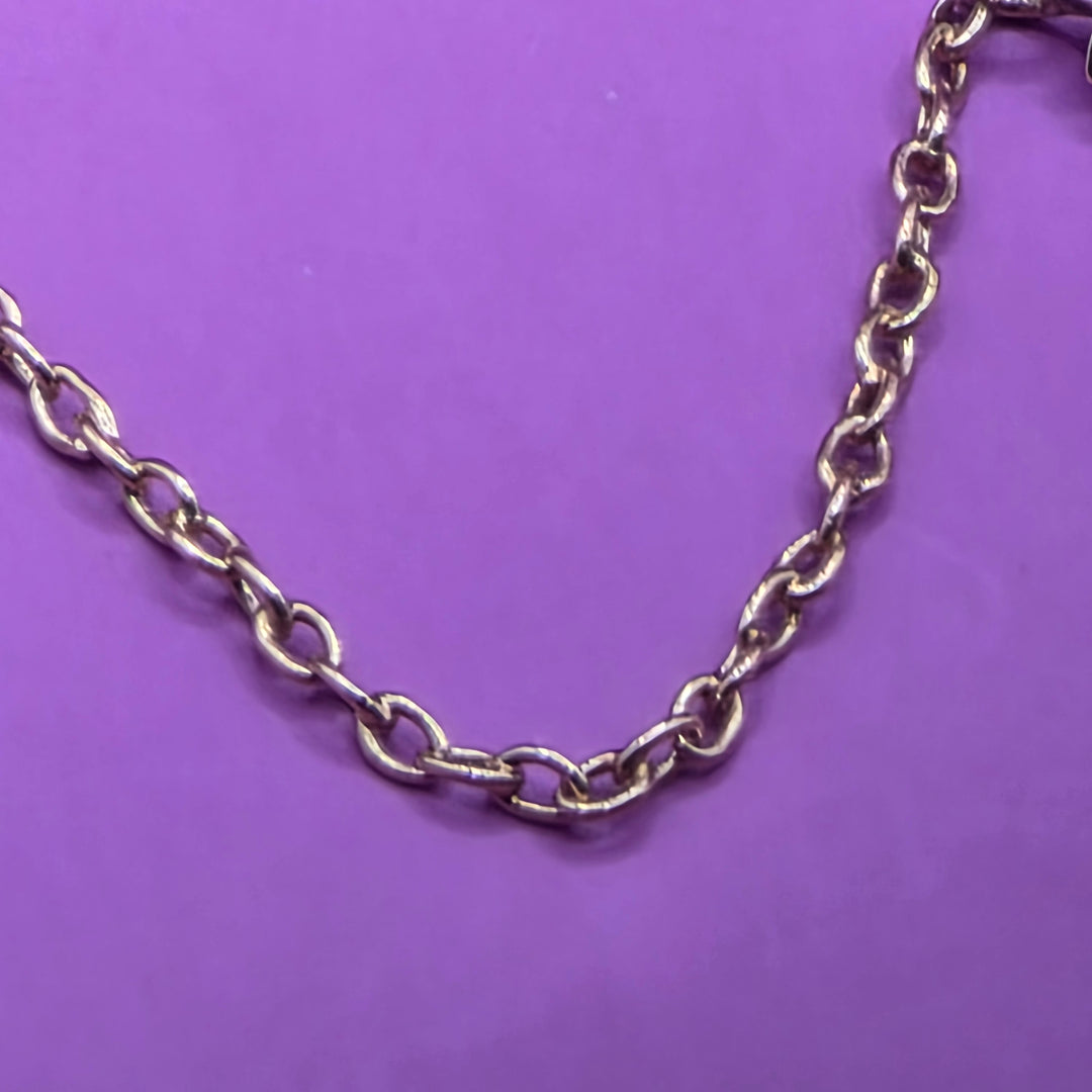 14K Gold & Amethyst Antique Art Nouveau Dangle Necklace