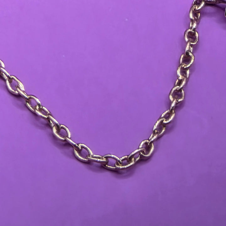 14K Gold & Amethyst Antique Art Nouveau Dangle Necklace