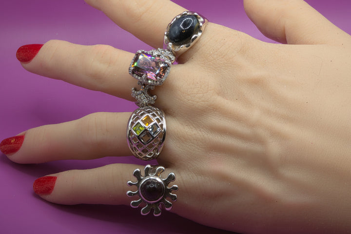Rare Vintage Gson Liedholm Mid-Century Modern Hippy Flower Ring