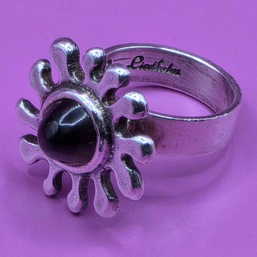 Rare Vintage Gson Liedholm Mid-Century Modern Hippy Flower Ring