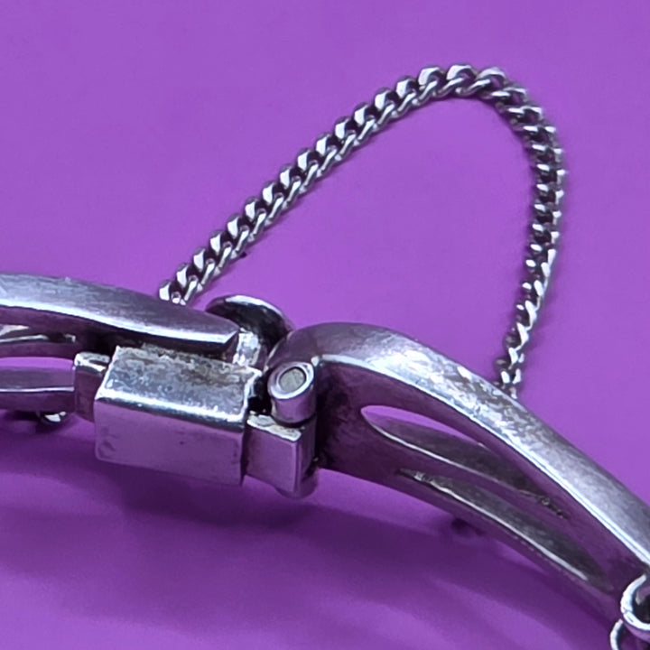 Chunky Link Modernist Style Sterling Silver Bracelet