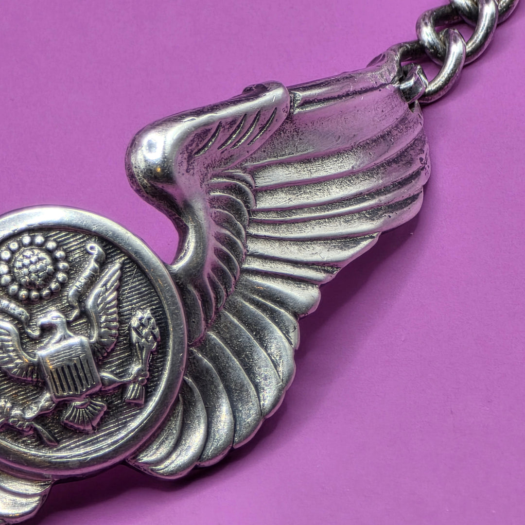 Vintage Sterling Silver WWII US Army Air Force Sweetheart Bracelet