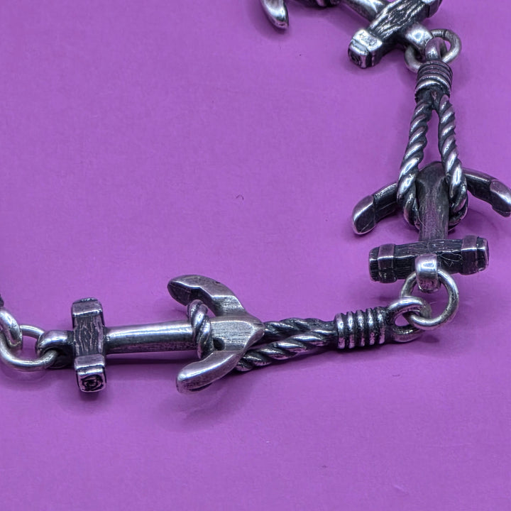Very Rare James Avery Sterling Silver Anchor Bracelet