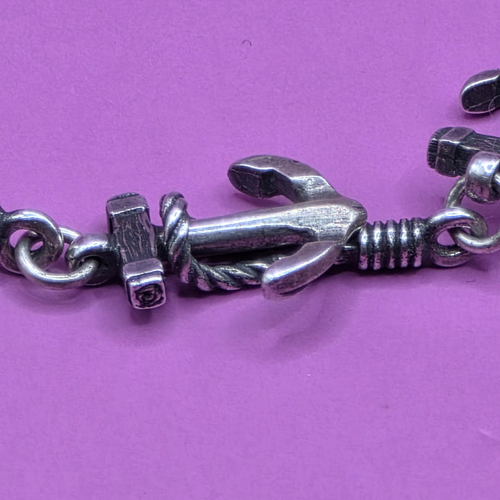 Very Rare James Avery Sterling Silver Anchor Bracelet