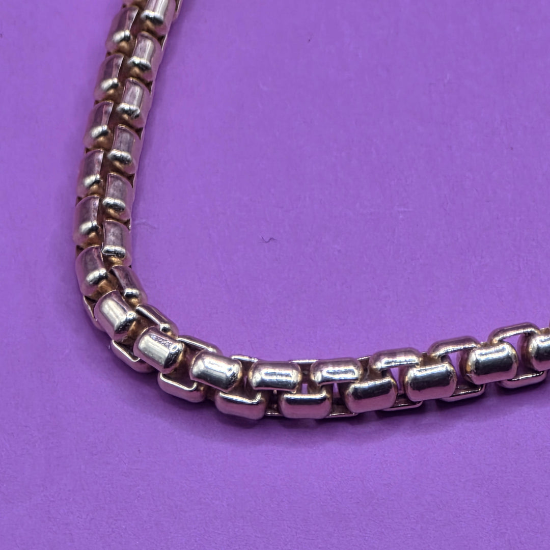 Authentic David Yurman 24" 18K Yellow Gold Box Link Necklace