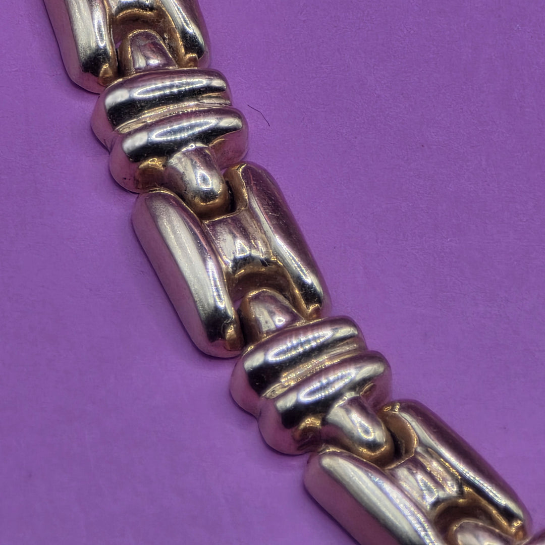 14K Gold Chunky Stutter Link Necklace