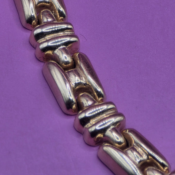 14K Gold Chunky Stutter Link Necklace