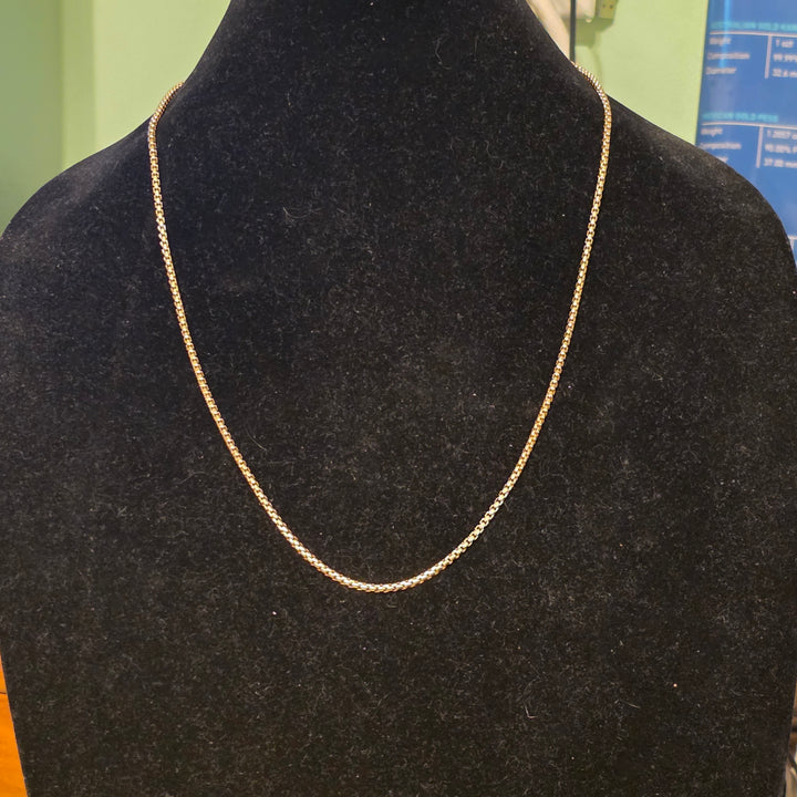 Authentic David Yurman 24" 18K Yellow Gold Box Link Necklace