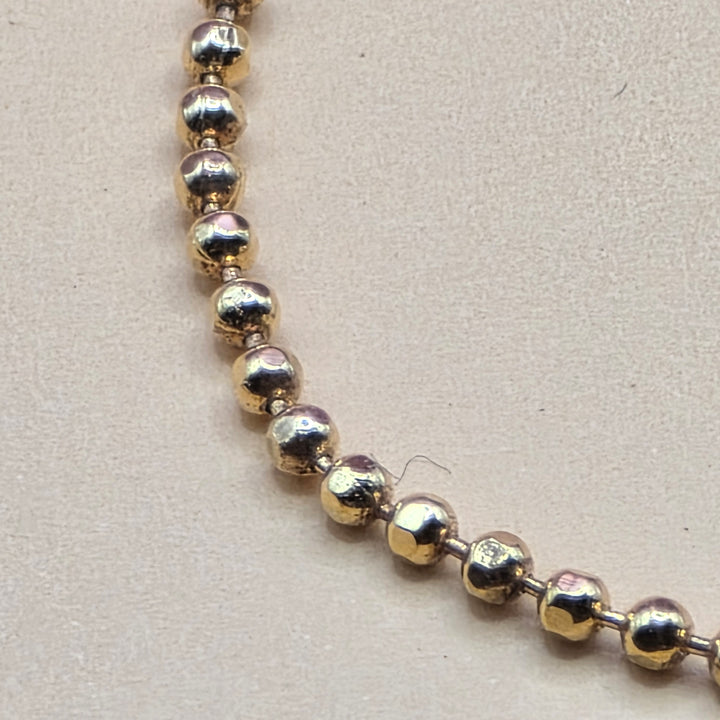 10K Gold & Caged Pearl Elegant Ball Chain Necklace