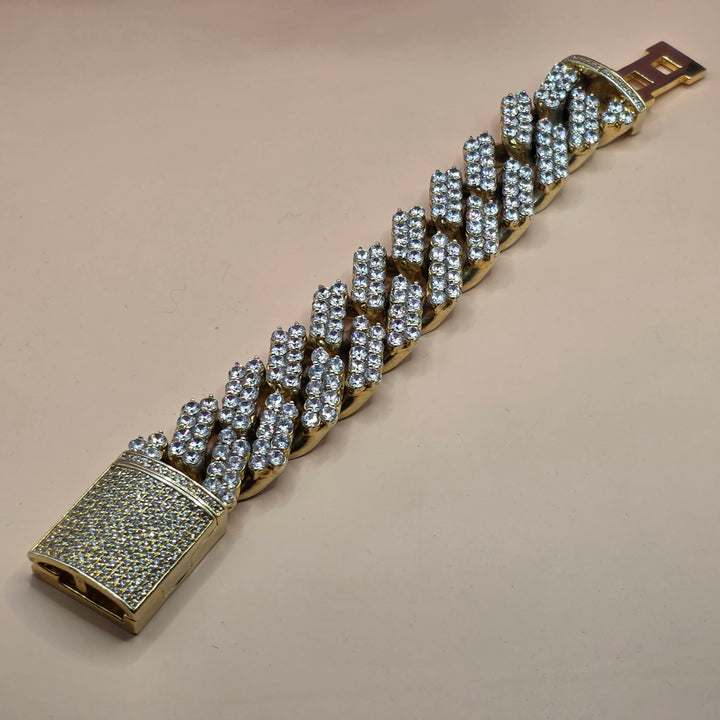 XL Cuban Link Sterling Silver CZ Iced Out Bracelet