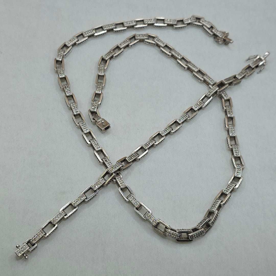 Sterling Silver Traditional Chain Link Bracelet