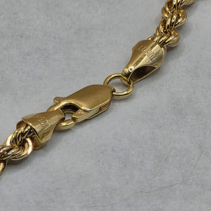 10K Gold Crucifix Rope Necklace