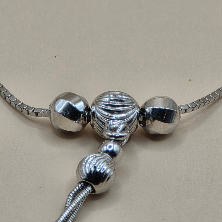 18K White Gold Triple Drop, Triple Station Necklace