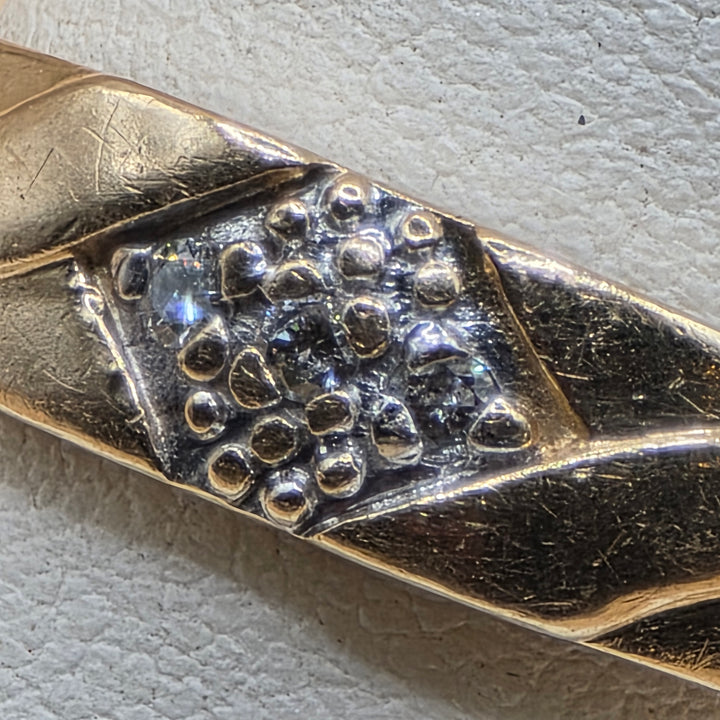 14K Gold, Prong Set Mini Diamond Cluster Elegant Ring