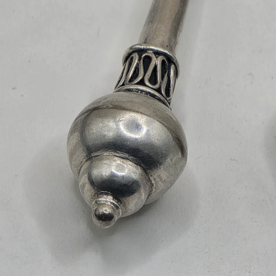 Sterling Silver Torpedo Drop Dangle Earrings