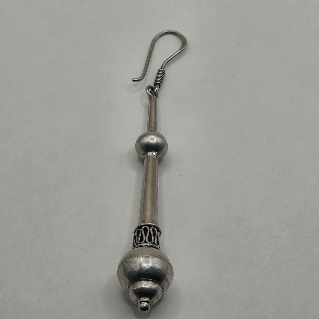 Sterling Silver Torpedo Drop Dangle Earrings