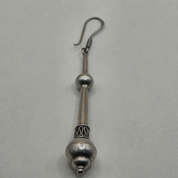 Sterling Silver Torpedo Drop Dangle Earrings