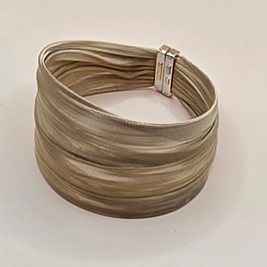 18K Gold, Platinum & Diamond Tiffany & Co Somerset Mesh Bracelet