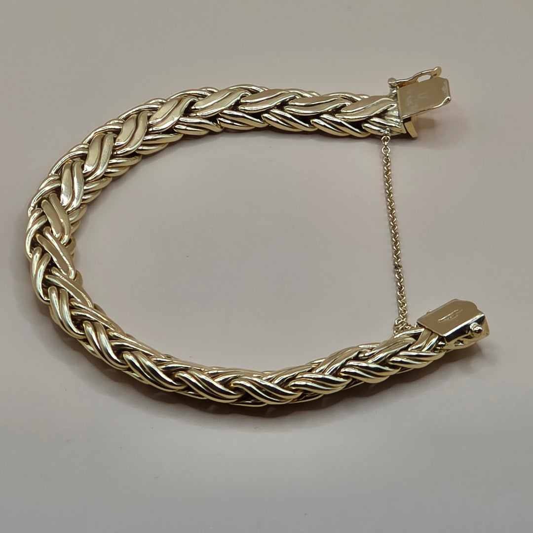 18K Gold Tiffany Russian Weave Byzantine Bracelet