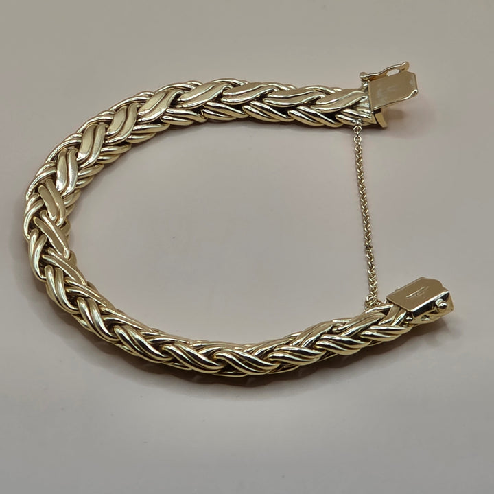 18K Gold Tiffany Russian Weave Byzantine Bracelet