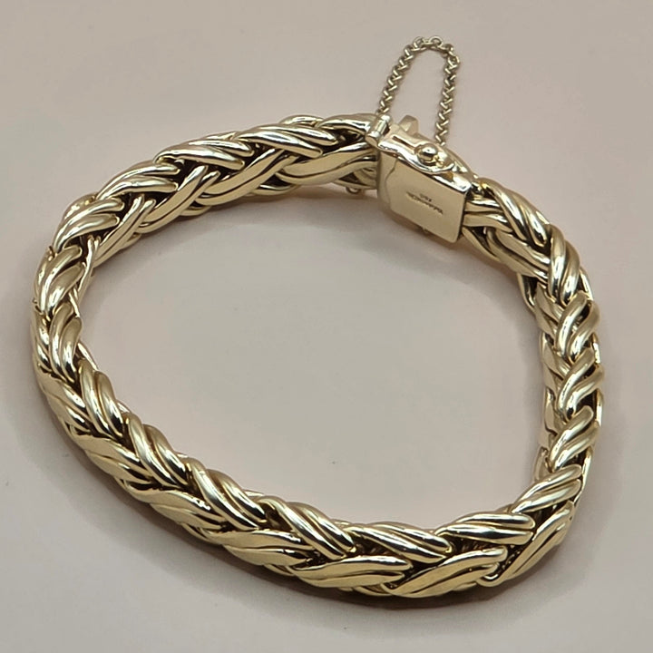 18K Gold Tiffany Russian Weave Byzantine Bracelet