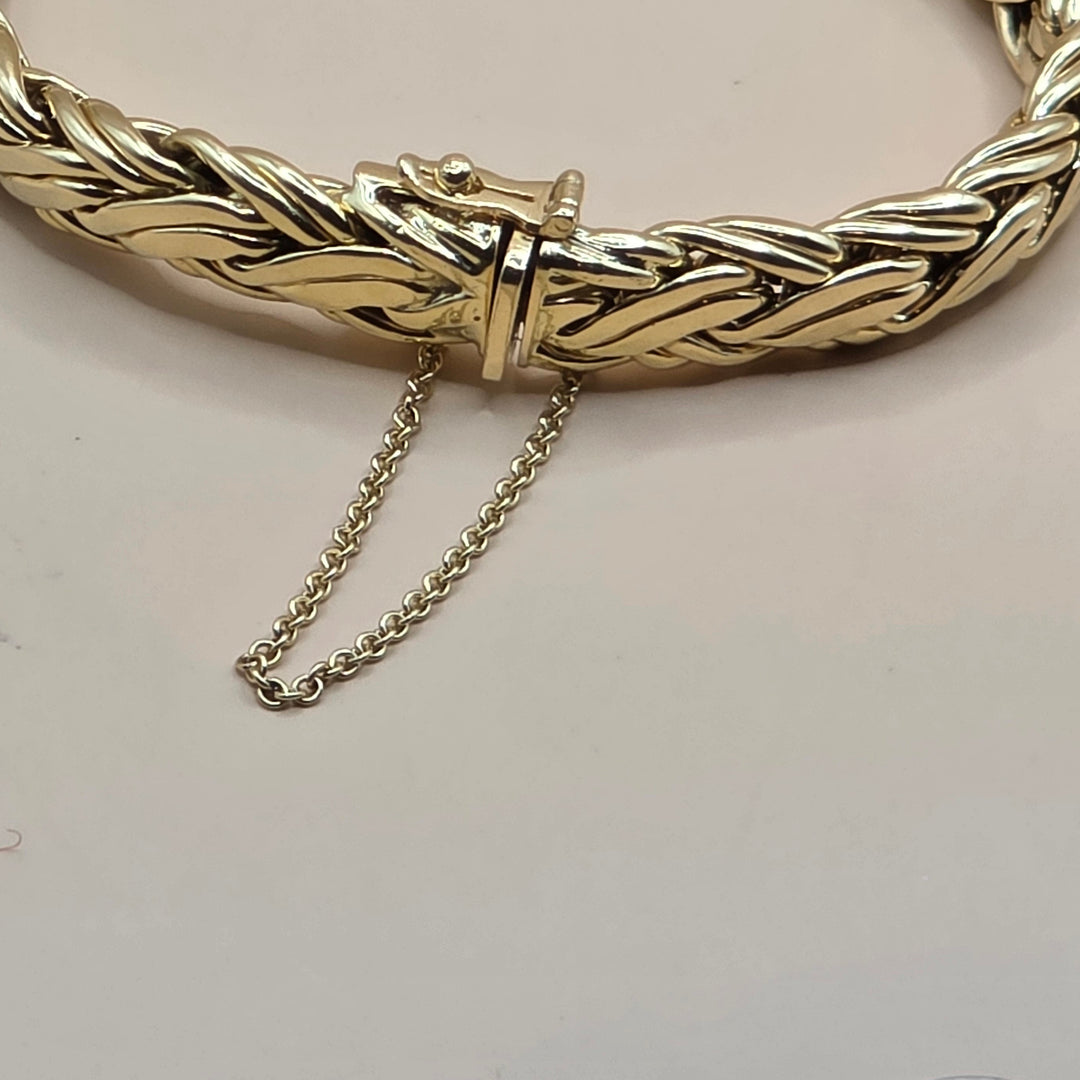 18K Gold Tiffany Russian Weave Byzantine Bracelet