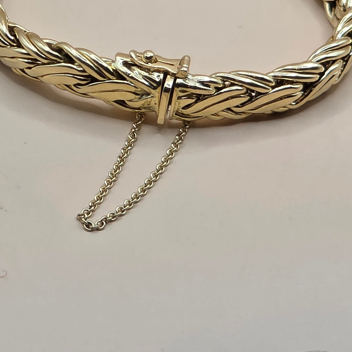 18K Gold Tiffany Russian Weave Byzantine Bracelet