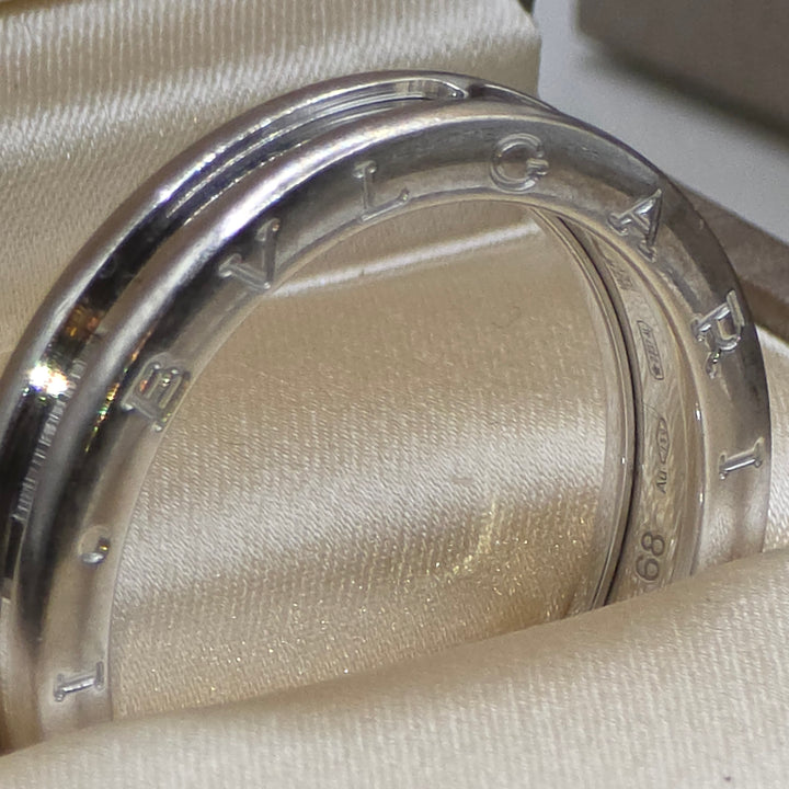Authentic BVLGARI B.zero1 18K White Gold Band Ring