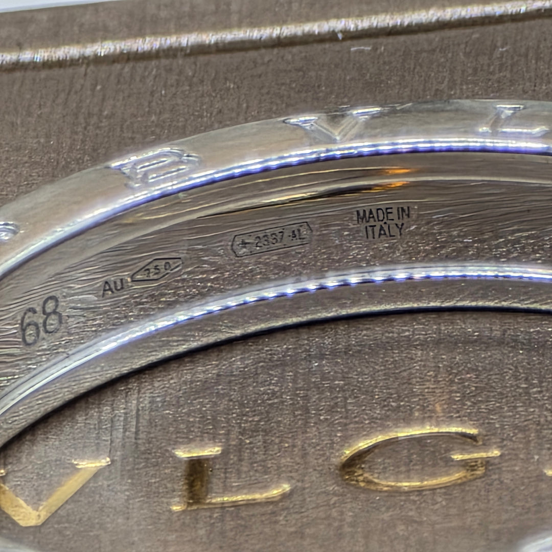 Authentic BVLGARI B.zero1 18K White Gold Band Ring