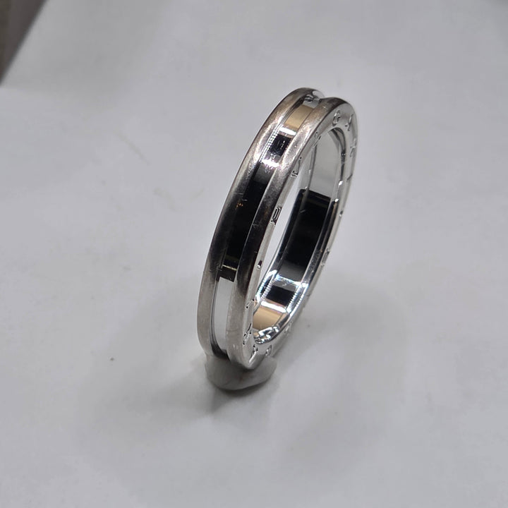 Authentic BVLGARI B.zero1 18K White Gold Band Ring