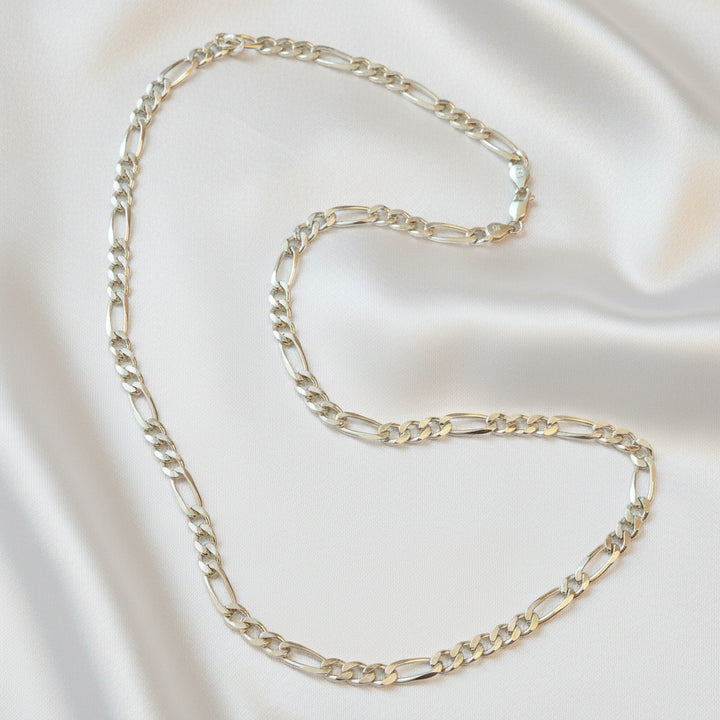 Sterling Silver Traditional Figaro Link Necklace