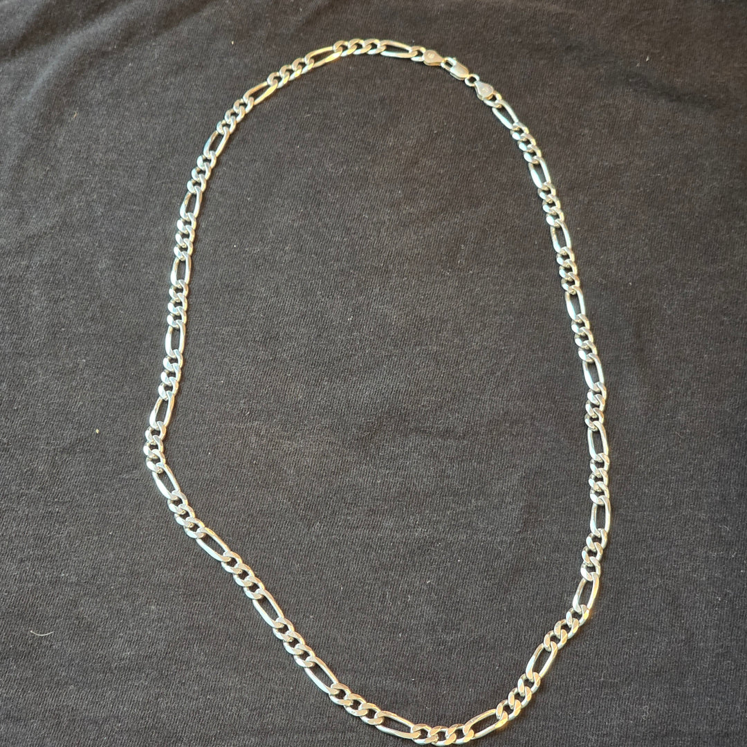 Sterling Silver Traditional Figaro Link Necklace