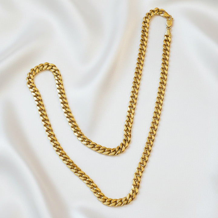 14K Gold Traditional Cuban Link Necklace