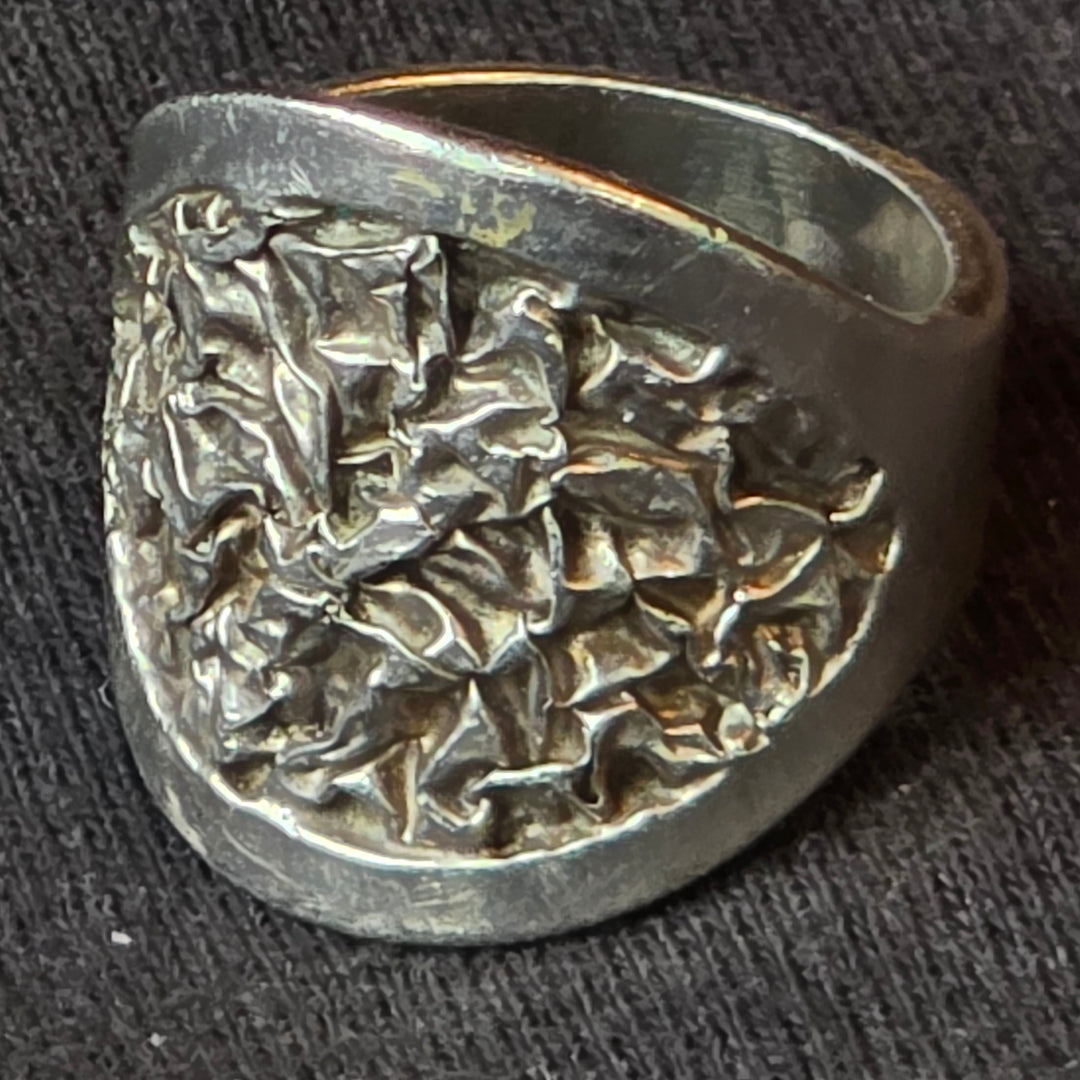 Sterling Silver Raw Brutalist Nugget Statement Ring