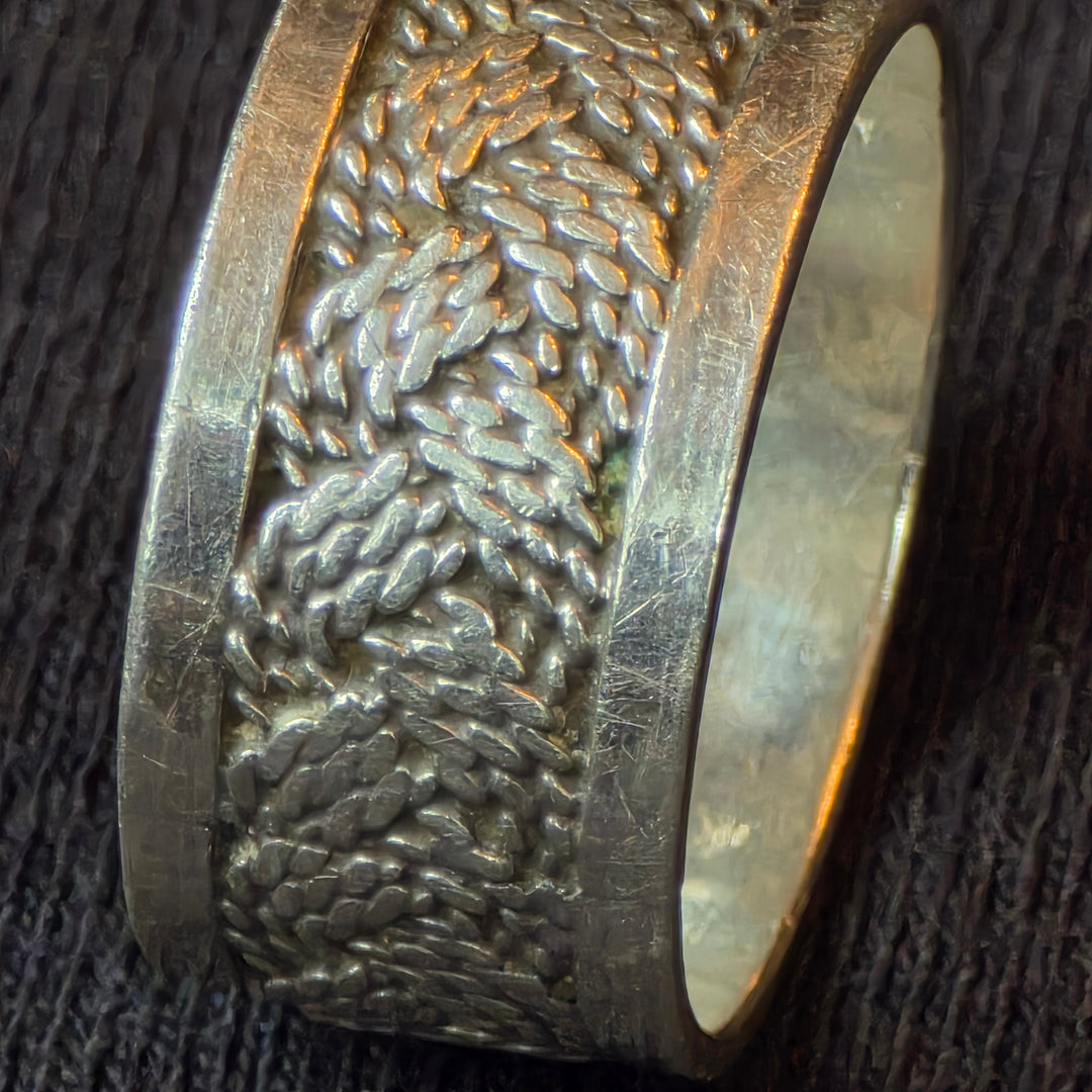 Sterling Silver Braided Twisted Rope Statement Ring