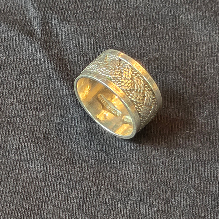 Sterling Silver Braided Twisted Rope Statement Ring