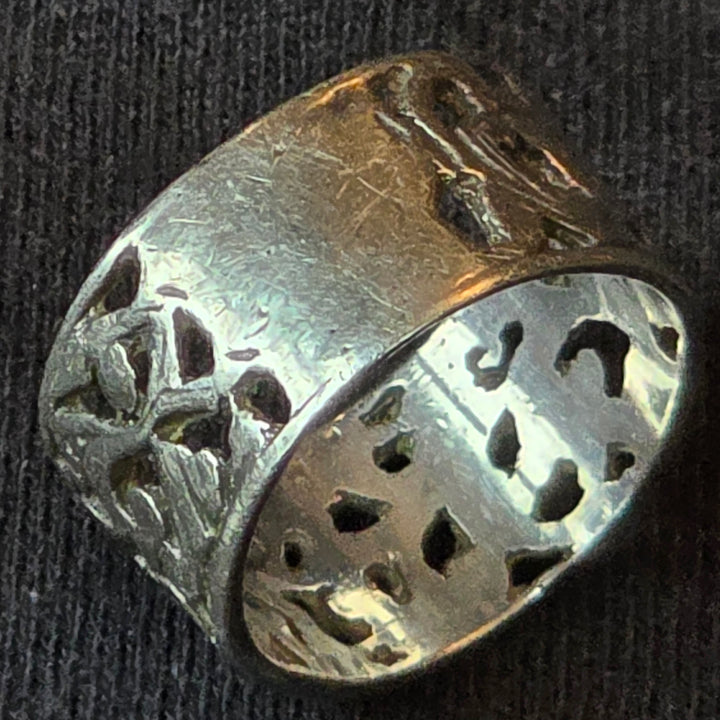 Sterling Silver Abstract Floral Vine Statement Ring