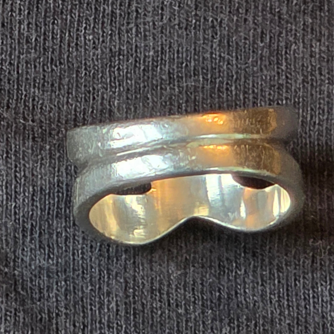 Sterling Silver Crossover Fluid Design Statement Ring