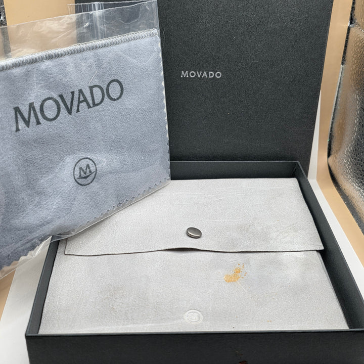 Extremely Rare 18K Gold & Diamond Movado Bar Necklace