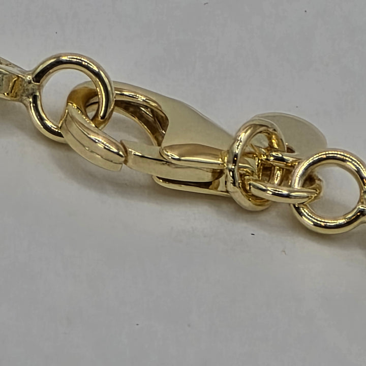 14K Gold QGI Long Mixed Link Necklace