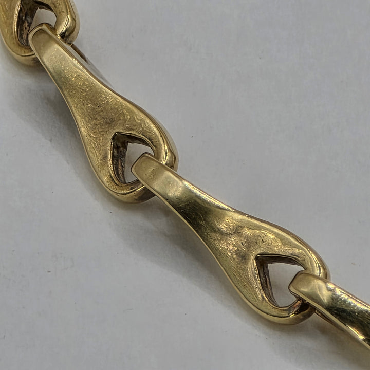 18K Gold Georg Jensen Reflect Slim Link Necklace