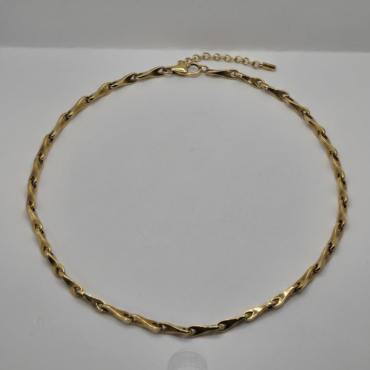 18K Gold Georg Jensen Reflect Slim Link Necklace