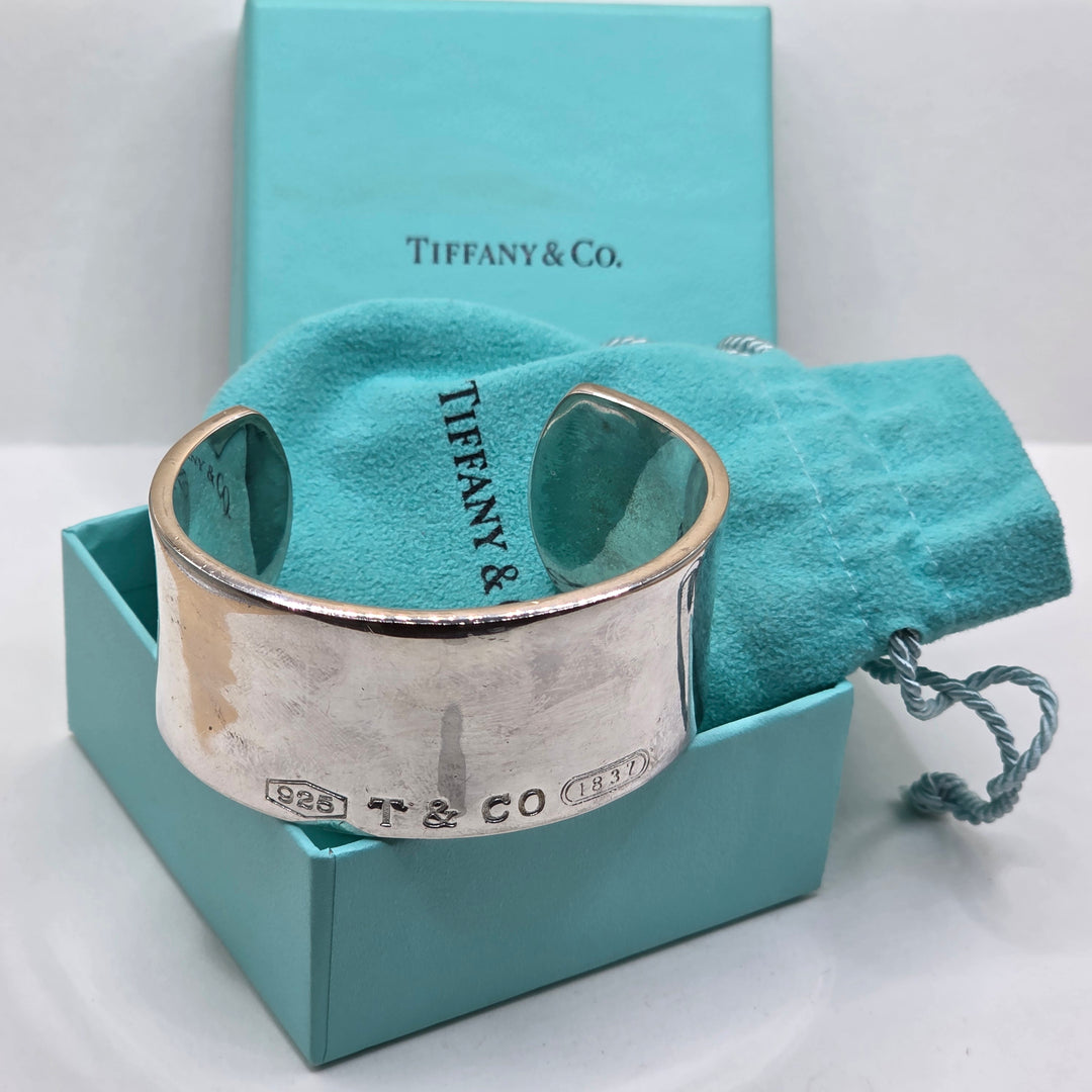 Authentic Tiffany & Co. 1837 Sterling Silver Cuff Bracelet