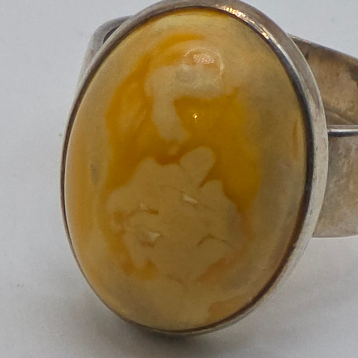 Sterling Silver & Cabochon Jasper Statement Ring