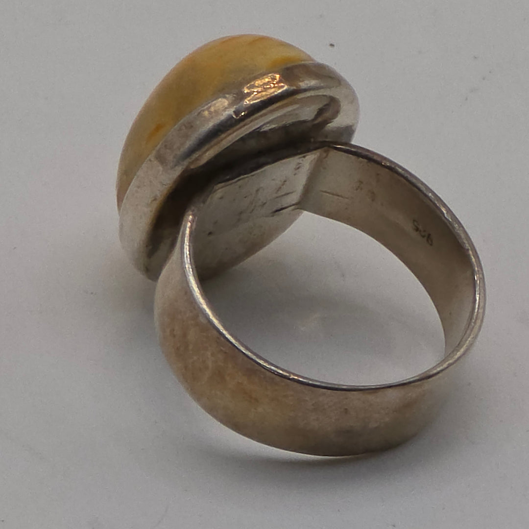 Sterling Silver & Cabochon Jasper Statement Ring